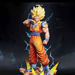 Dragon Ball Z Son Goku Ssj2 Figure Led Base Super Saiyan 2 Goku Pvc Action Figures 33cm/12.2inch