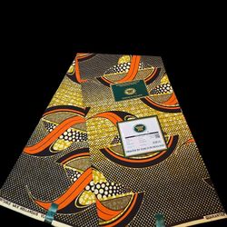 100% COTTON REAL DUTCH WAX BLOCK PRINTS  ( African Wax Print  ) 6YARDS BY VLISCO 
