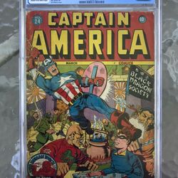 Captain America Comics #24 (1943) CGC 1.8 — Japanese WWII Cover; Stan Lee Story 