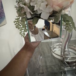 Artificial Flowers in Mirrored Vase for Sale