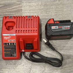 Milwaukee M18 5.0 Battery And Charger $65 Firm Pick Up Only