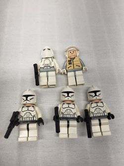 Lot of 5 Lego Star Wars Minifigure Clone Trooper Snow Trooper