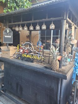 Metal tiki bar