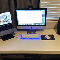 IKEA MALM Desk with Pull-Out Desk – White