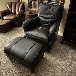  Traditions Leather Chair & Ottoman – $3,195 Retail