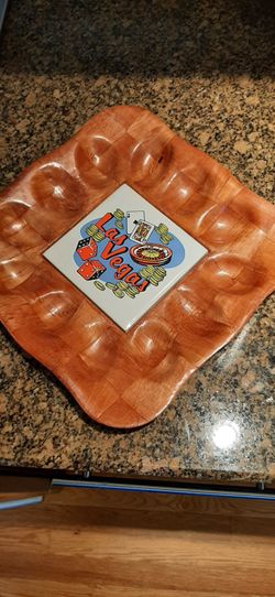 Vintage "Las Vegas" Egg Deviled Tray
