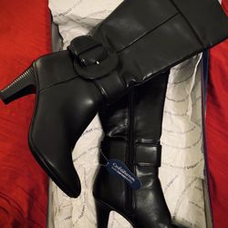 Brand New & Never Used with Box “Croft & Borrow” Women’s (Black Boots) with Buckle ( $25) “Size 7” with “Comfort Soles” for Comfort