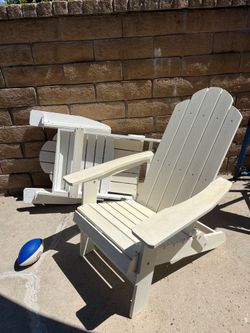 Adirondack chair (specifically a folding version,outdoor chairs , chair, white chairs