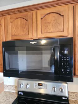Black over the range microwave