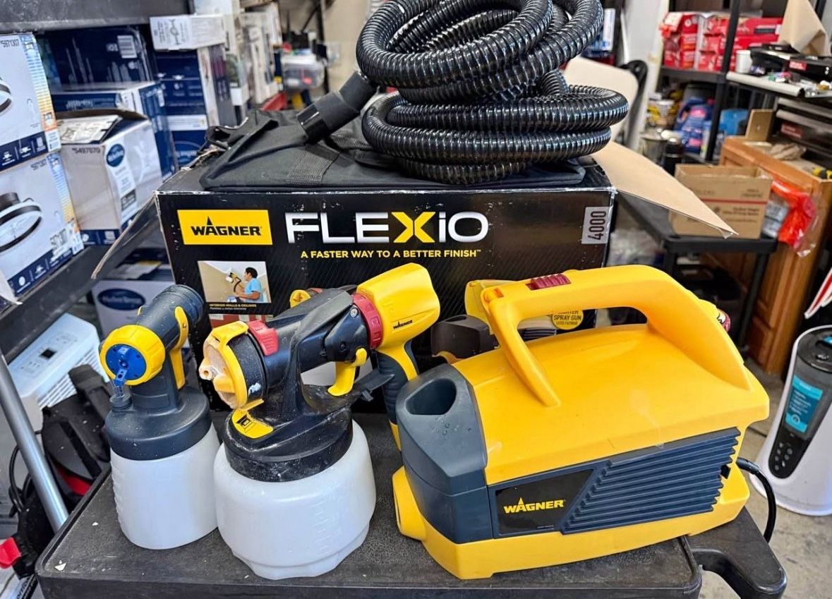 Wagner Flexio 4000 Electric Stationary HVLP Paint Sprayer (Compatible with Stains)