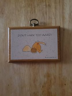 Circa 1980" Very Rare Hallmark Aardvark Plaque