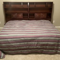 Brown Day Bed Rooms 2 Go Furniture Full Size w: Trundle bed/drawer