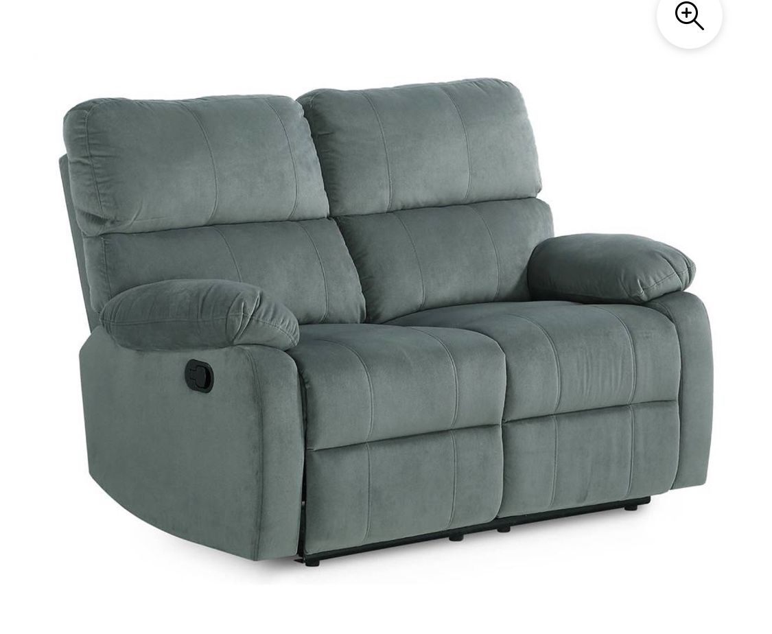 New Inbox Sterling Reclining Loveseat In Slate Green