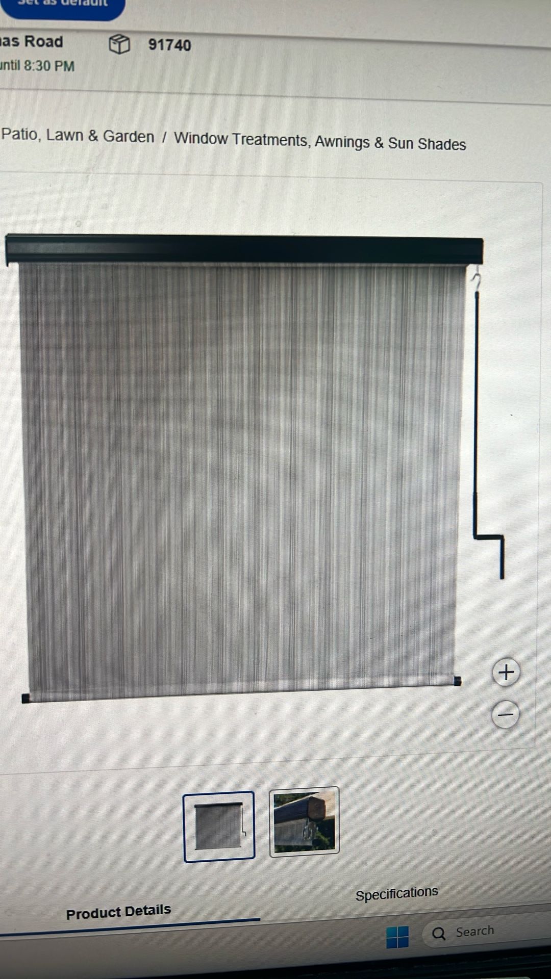 Koolspot Outdoor Sun Shade-Pole Operated $75