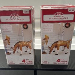 4 FT BLOW-UP EATING REiNDEER 