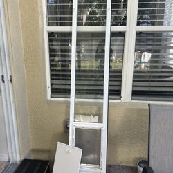 Dog and Pet Patio Door Insert for 77.6 in. to 80.4 in. Aluminum Sliding Glass Door