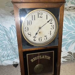 Antique Regulator Wall Clock 