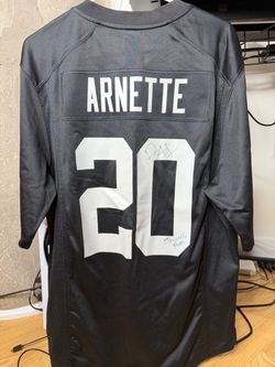 Signed NFL Damon Arnette Las Vegas Raiders Jersey