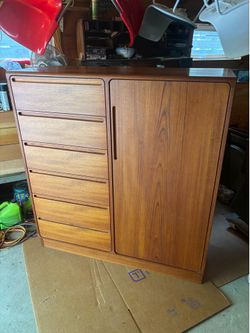 Danish Teak Gentlemen’s Chest/Armoire by Nils Jonsson for Torring