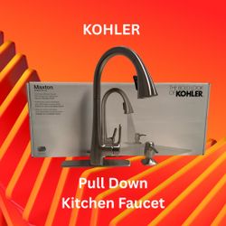 KOHLER Maxton Pull-Down Kitchen Faucet with Soap Dispenser