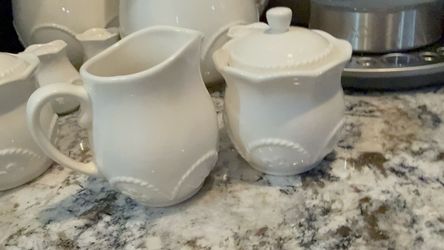 Princess House Marbella Sugar, Creamer & Salt Shakers