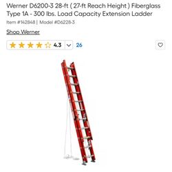 Werner 28’ Ladder Brand New!! 