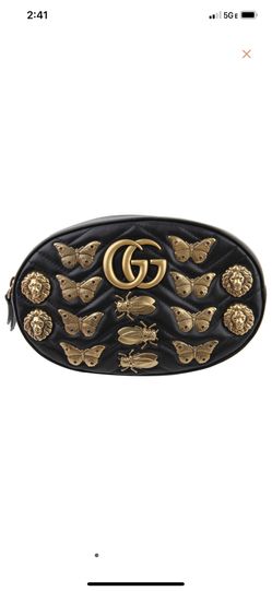Gucci Matelasse Animal Studds GG Marmont Belt Bag