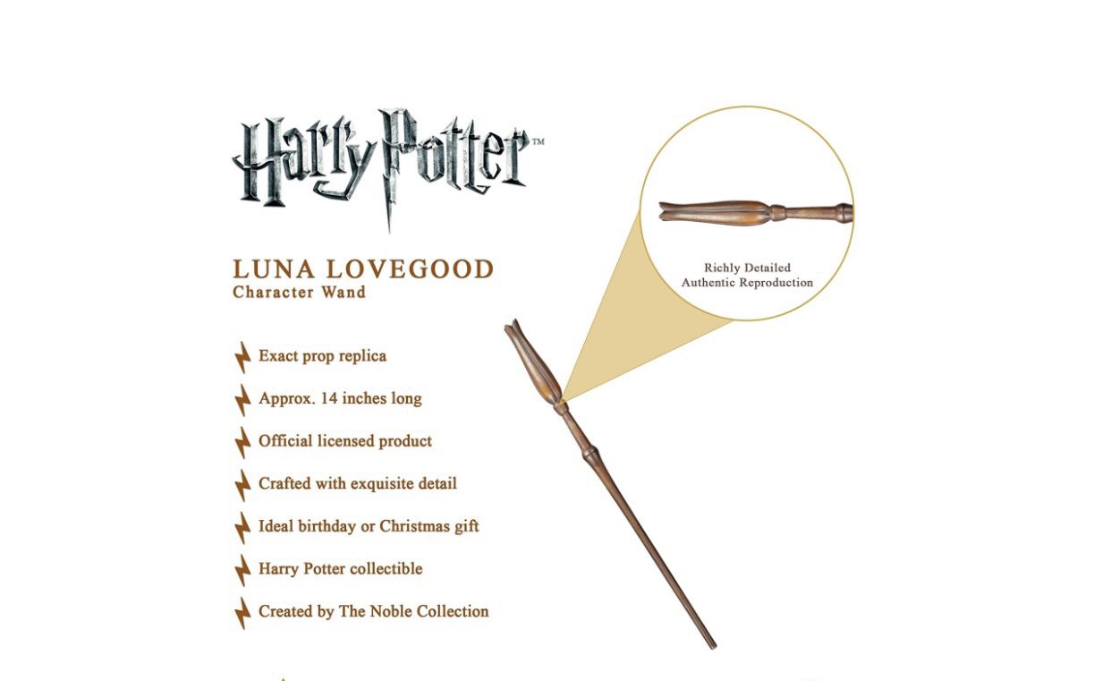 The Wand of Luna Lovegood/Harry Potter, New! 