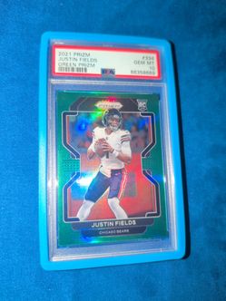 2021 Prizm Justin Feilds Green Prizm Rookie PSA Gem Mint 10 # 334