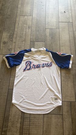 Nike Atlanta Braves Cooperstown Collection Jersey White Blue Jersey Size Mens M