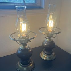 Vintage Electric Oil Lamp Light Lot