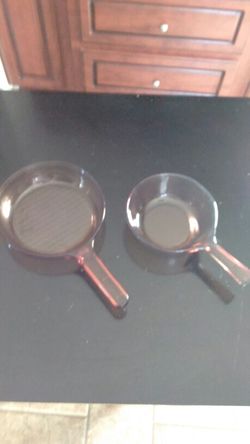 Small glass pot and pan