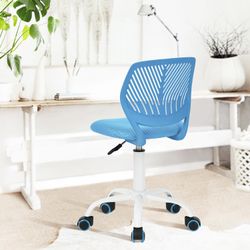 Homy Casa Carnation Blue PP Backrest Office Chair - Stylish & Durable Design