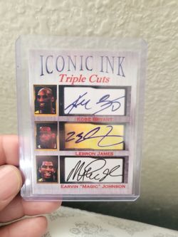 Iconic ink triple cuts limited edition 0f 1000 Facesmile triple cut auto  basketball card/taking Offers