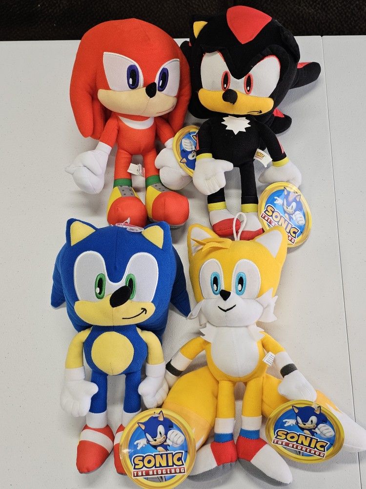 Sonic The Hedgehog Plush Set Of 4 Characters