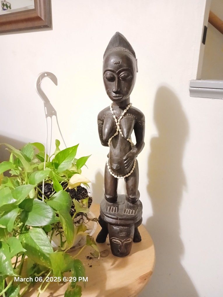 African Wooden Baule Figure