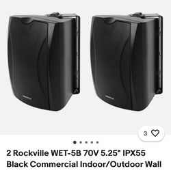 These are Rockville WET-5W 70V 5.25" IPX55 commercial indoor/outdoor wall speakers.