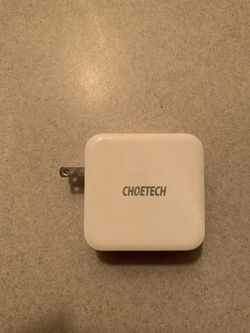 100W 2Port CHOETECH Type C Wall Charger PD 3.0 GaN Tech Foldable Charger Adapter