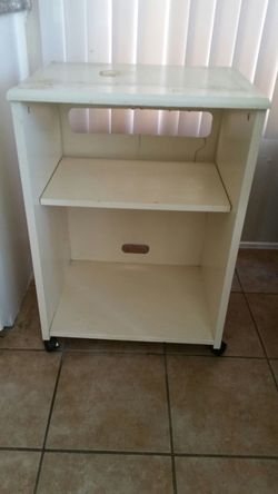 White Microwave Stand