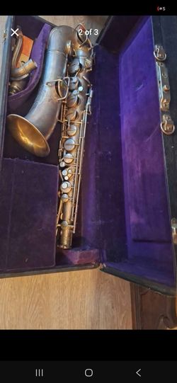 Antique 1910 to 1920s Silver Saxophone