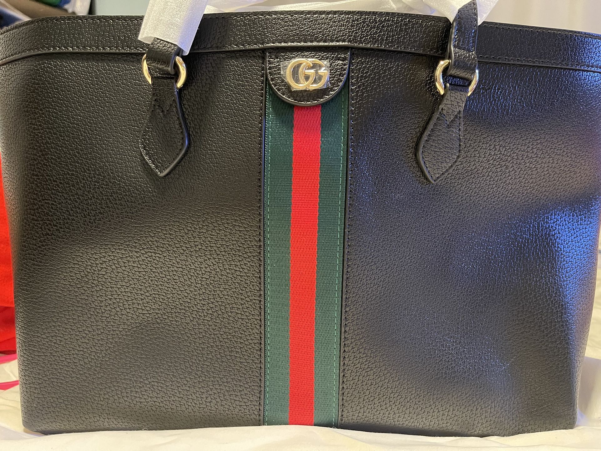 Gucci Leather Ophidia Medium Tote 