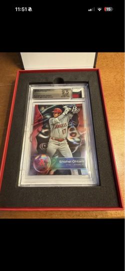 2023 Bowman Platinum #68 Shohei Ohtani Beckett 9.5 Gem Mint Player Worn Jersey