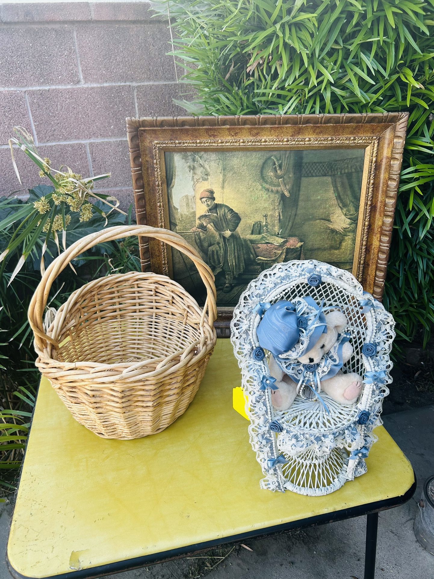 Picture Frame And Teddy Bear Each $5