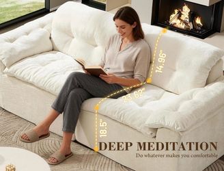 Super comfy cream modular sofa (boneless, brand new)