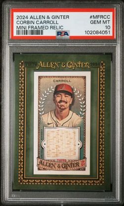 2024 TOPPS ALLEN & GINTER MINI FRAMED RELIC CORBIN CARROLL #MFRCC Pop 1
