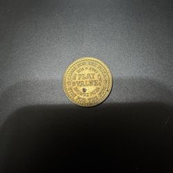 Vintage Showbiz Pizza Place Arcade Game Brass Token - 1980s Rock-afire