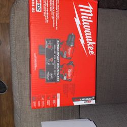 Brand New Milwaukee 2 Torque Drill Set With 2 Batteries, Bag, Charger