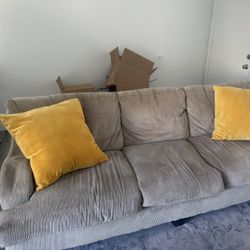Free Green/Tan Corduroy Couch 