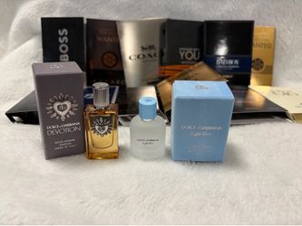 D&G Devotion and Light Blue Miniature Colognes plus Samples