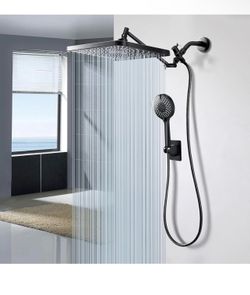 Brandnew Rain Shower Head Starry Sky 12.2" High Pressure with Handheld Spray Combo Rainfall Shower Head, Height Adjustable Dual Shower Head, Luxury Wa